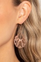 Rose Gold Dangle Earrings - Frilly Finesse