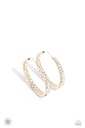 Gold Hoop Earrings with Crystals - GLITZY By Association