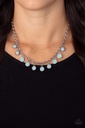 Blue Bead Necklace in Silver - Moonbeam Magic