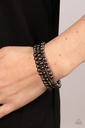 Layered Stretch Bracelet Set Gunmetal Beads - Boundless Boundaries