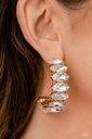Statement Crystal Hoop Earrings in Gold - Priceless Pairing
