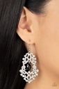 Party Dangle Earrings with White and Black Crystals - Sociable Sparkle