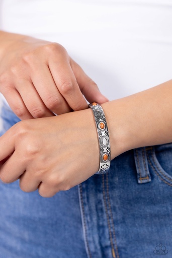 Western Cuff Bracelet with Adobe Beads - Cactus Canopy