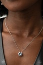 Solitaire Necklace with White Round Brilliant Crystal - What A Gem