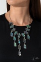 Abalone Shells Statement Ring Necklace in Silver Chain Zi Necklace - Reverie
