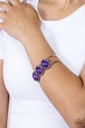 Purple Stone Bracelet Cuff on Silver Frame - Badlands Backdrop