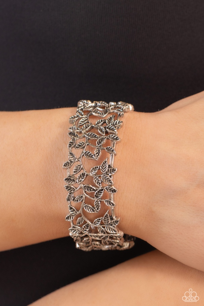 Whimsical Filigree Stretch Bracelet in Silver - Whose VINE Is It Anyway?