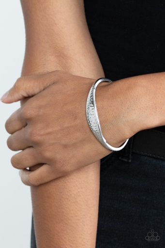 [250-B] Dainty Silver Cuff  Bracelet - Ancient Accolade
