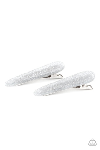 [540-H] Sparkly Hair Clip in Silver Hair Accessory Set - Pretty in PATRIOT