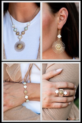[320-SSF] Sun Jewelry Set in Gold - Fashion Fix - Sunburst